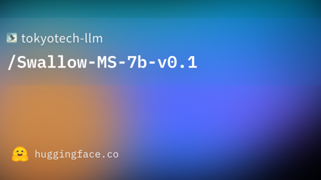tokyotech-llm/Swallow-MS-7b-v0.1