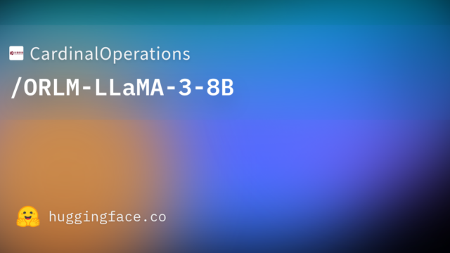 CardinalOperations/ORLM-LLaMA-3-8B