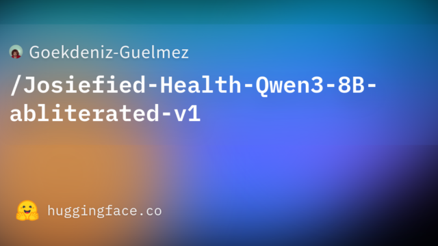 Goekdeniz-Guelmez/Josiefied-Health-Qwen3-8B-abliterated-v1