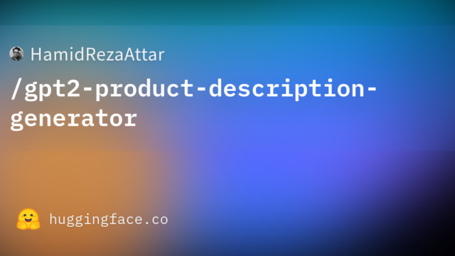 HamidRezaAttar/gpt2-product-description-generator