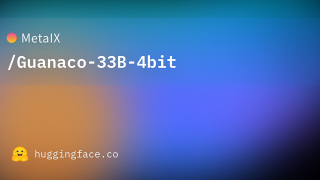 MetaIX/Guanaco-33B-4bit