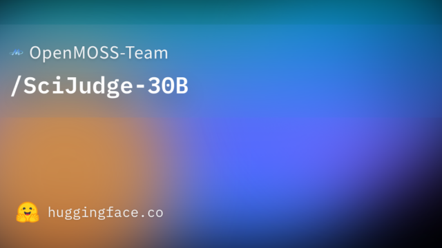 OpenMOSS-Team/SciJudge-30B