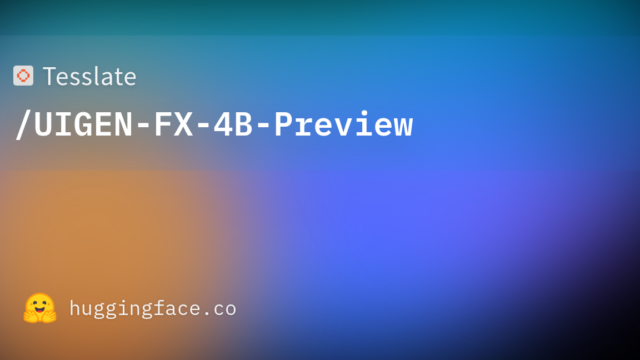 Tesslate/UIGEN-FX-4B-Preview
