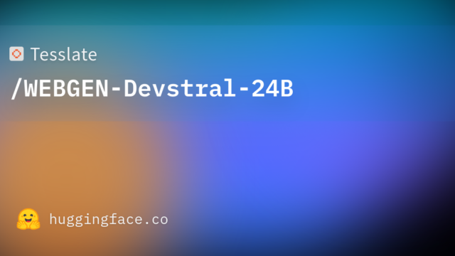 Tesslate/WEBGEN-Devstral-24B
