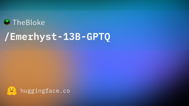 TheBloke/Emerhyst-13B-GPTQ