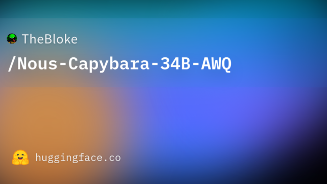 TheBloke/Nous-Capybara-34B-AWQ
