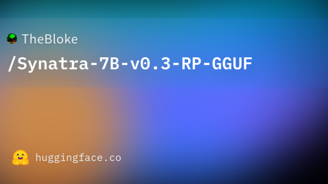 TheBloke/Synatra-7B-v0.3-RP-GGUF