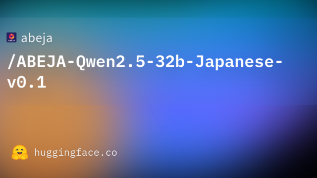abeja/ABEJA-Qwen2.5-32b-Japanese-v0.1