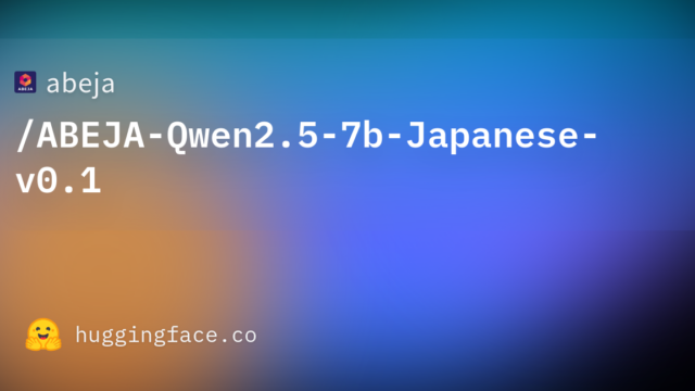 abeja/ABEJA-Qwen2.5-7b-Japanese-v0.1
