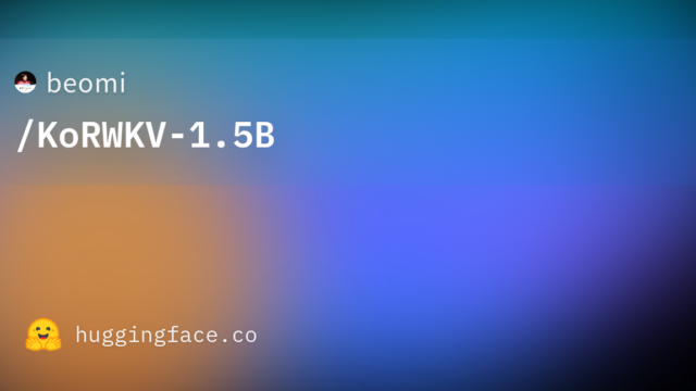 beomi/KoRWKV-1.5B