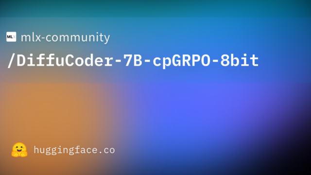 mlx-community/DiffuCoder-7B-cpGRPO-8bit