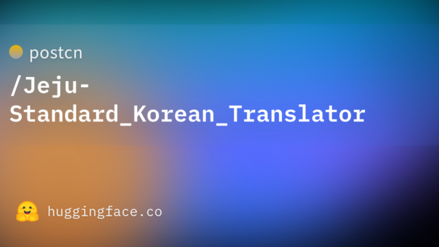 postcn/Jeju-Standard_Korean_Translator