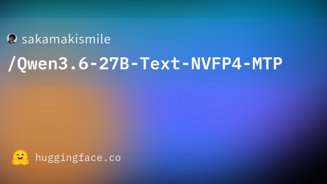 sakamakismile/Qwen3.6-27B-Text-NVFP4-MTP