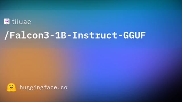 tiiuae/Falcon3-1B-Instruct-GGUF