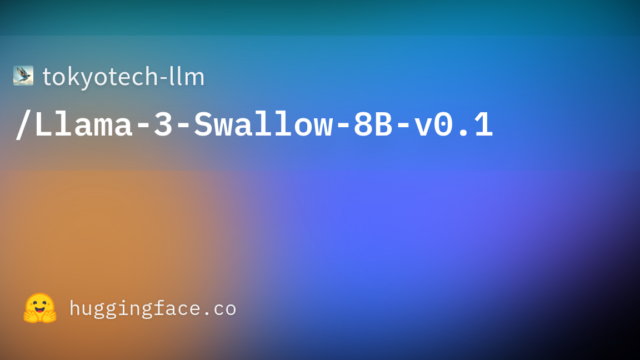 tokyotech-llm/Llama-3-Swallow-8B-v0.1