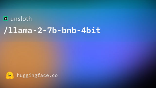 unsloth/llama-2-7b-bnb-4bit