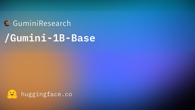 GuminiResearch/Gumini-1B-Base