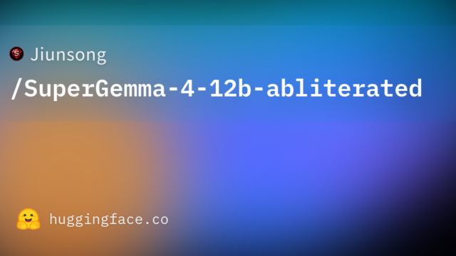 Jiunsong/SuperGemma-4-12b-abliterated