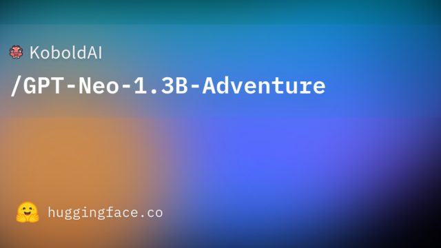 KoboldAI/GPT-Neo-1.3B-Adventure