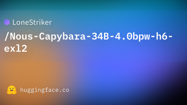 LoneStriker/Nous-Capybara-34B-4.0bpw-h6-exl2