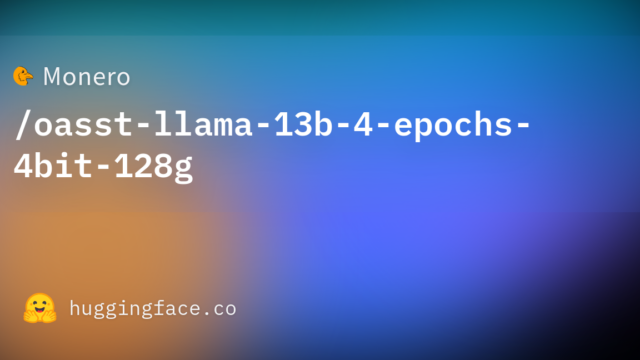 Monero/oasst-llama-13b-4-epochs-4bit-128g