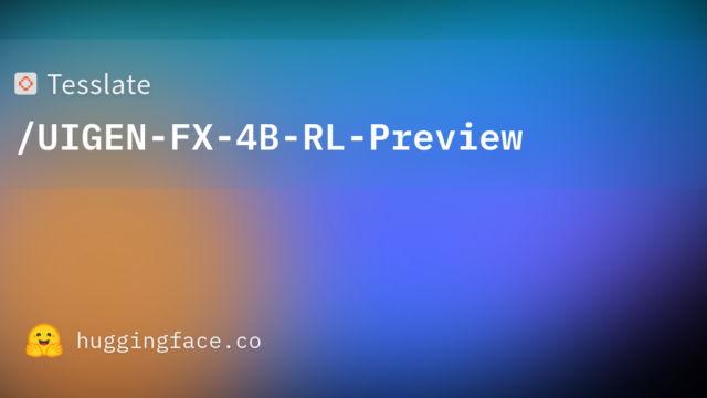 Tesslate/UIGEN-FX-4B-RL-Preview