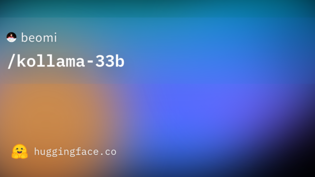 beomi/kollama-33b