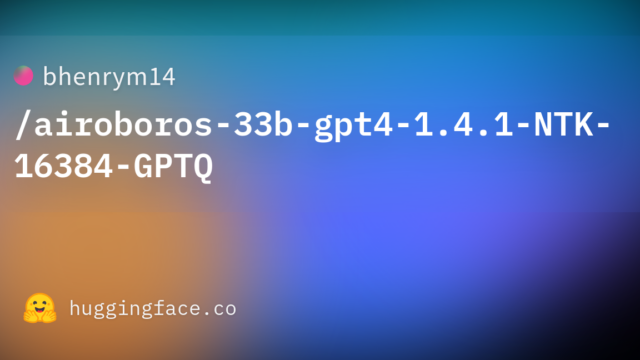 bhenrym14/airoboros-33b-gpt4-1.4.1-NTK-16384-GPTQ