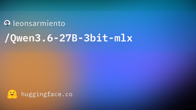 leonsarmiento/Qwen3.6-27B-3bit-mlx