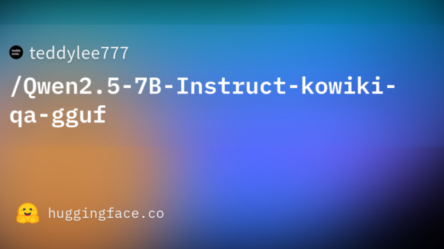 teddylee777/Qwen2.5-7B-Instruct-kowiki-qa-gguf