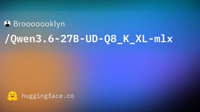 Brooooooklyn/Qwen3.6-27B-UD-Q8_K_XL-mlx
