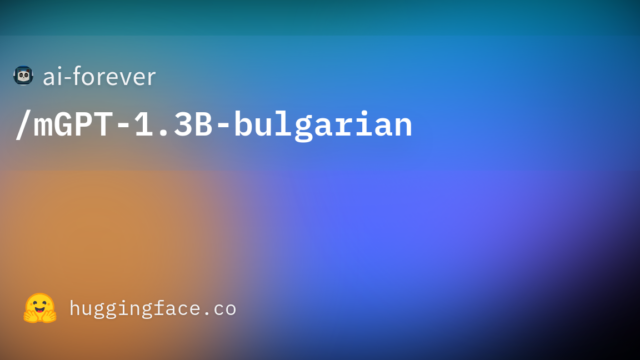 ai-forever/mGPT-1.3B-bulgarian