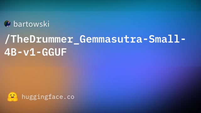 bartowski/TheDrummer_Gemmasutra-Small-4B-v1-GGUF
