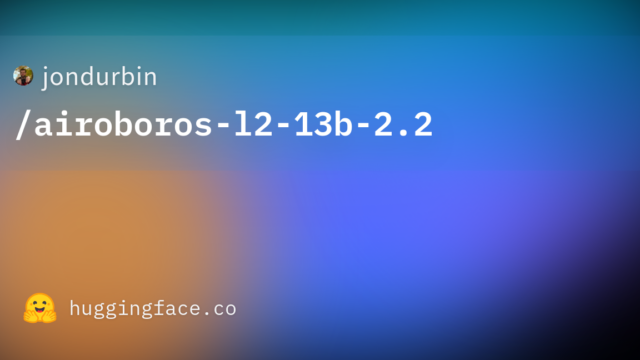 jondurbin/airoboros-l2-13b-2.2