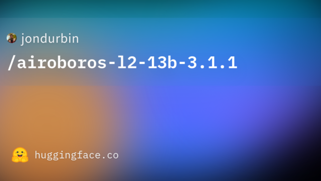 jondurbin/airoboros-l2-13b-3.1.1