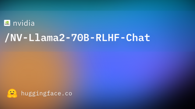 nvidia/NV-Llama2-70B-RLHF-Chat
