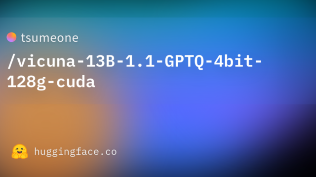 tsumeone/vicuna-13B-1.1-GPTQ-4bit-128g-cuda