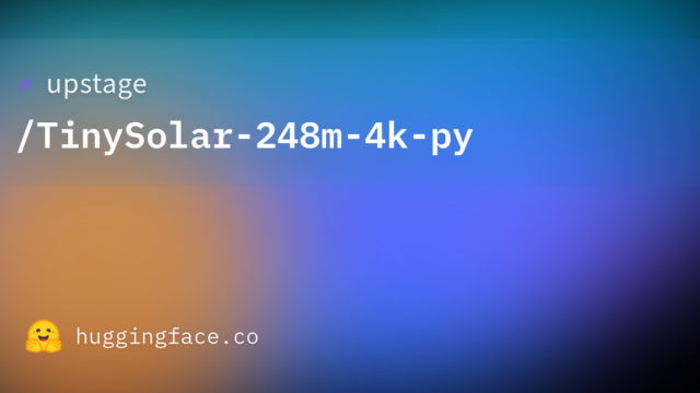 upstage/TinySolar-248m-4k-py