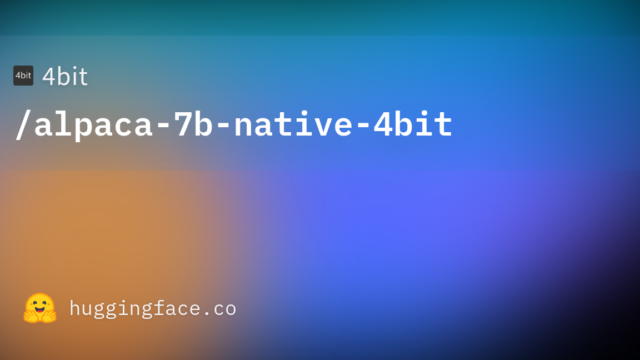 4bit/alpaca-7b-native-4bit
