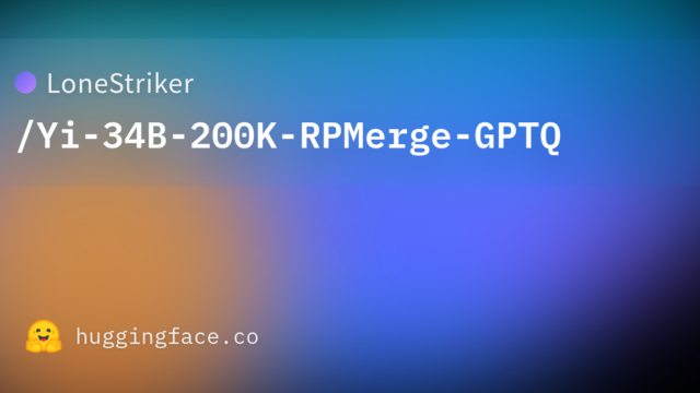 LoneStriker/Yi-34B-200K-RPMerge-GPTQ