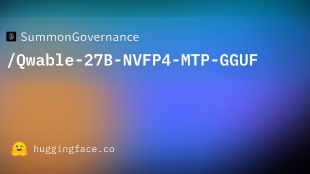SummonGovernance/Qwable-27B-NVFP4-MTP-GGUF