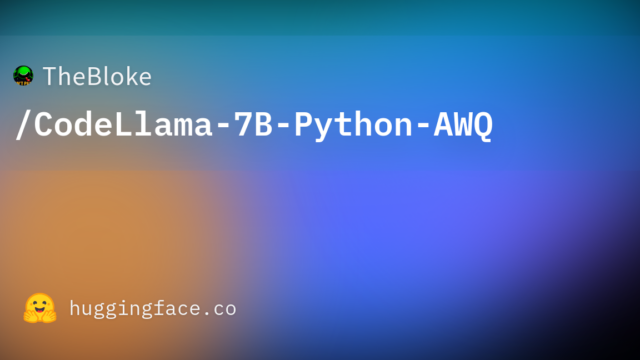 TheBloke/CodeLlama-7B-Python-AWQ