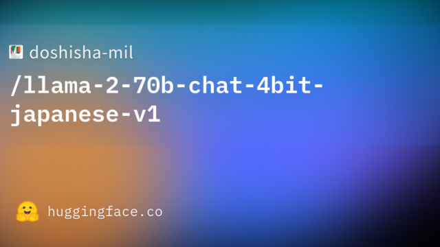 doshisha-mil/llama-2-70b-chat-4bit-japanese-v1