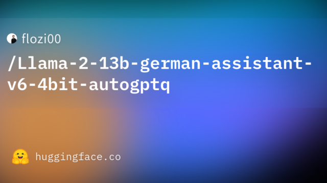flozi00/Llama-2-13b-german-assistant-v6-4bit-autogptq