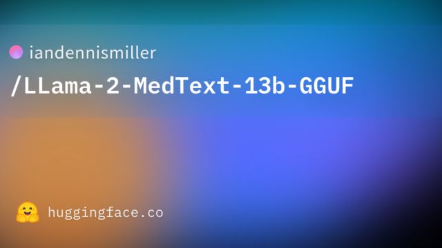 iandennismiller/LLama-2-MedText-13b-GGUF