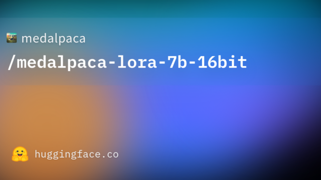 medalpaca/medalpaca-lora-7b-16bit
