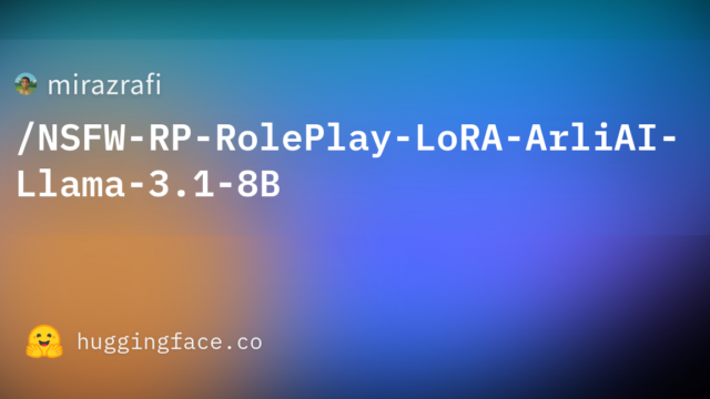 mirazrafi/NSFW-RP-RolePlay-LoRA-ArliAI-Llama-3.1-8B