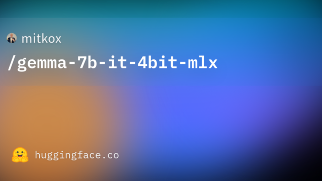 mitkox/gemma-7b-it-4bit-mlx
