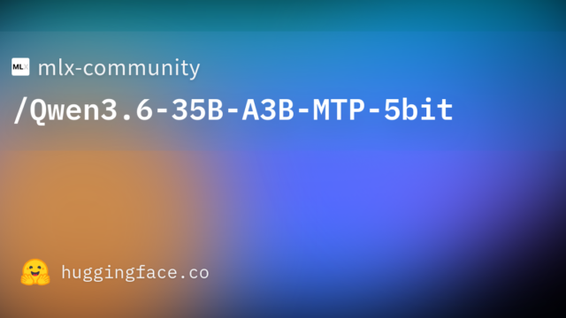 mlx-community/Qwen3.6-35B-A3B-MTP-5bit