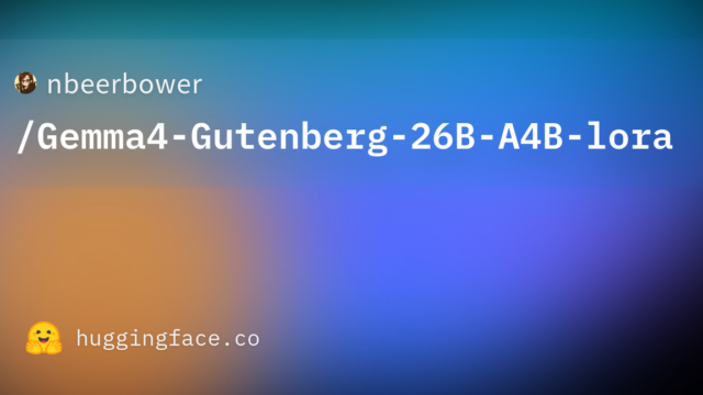 nbeerbower/Gemma4-Gutenberg-26B-A4B-lora